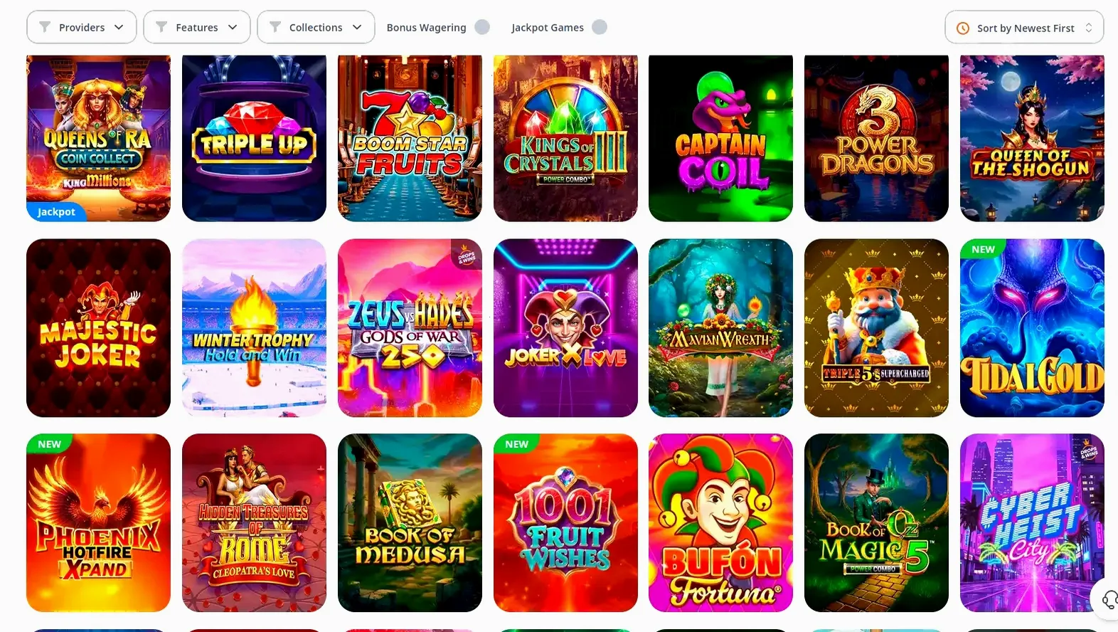 Golisimo Casino Spielauswahl